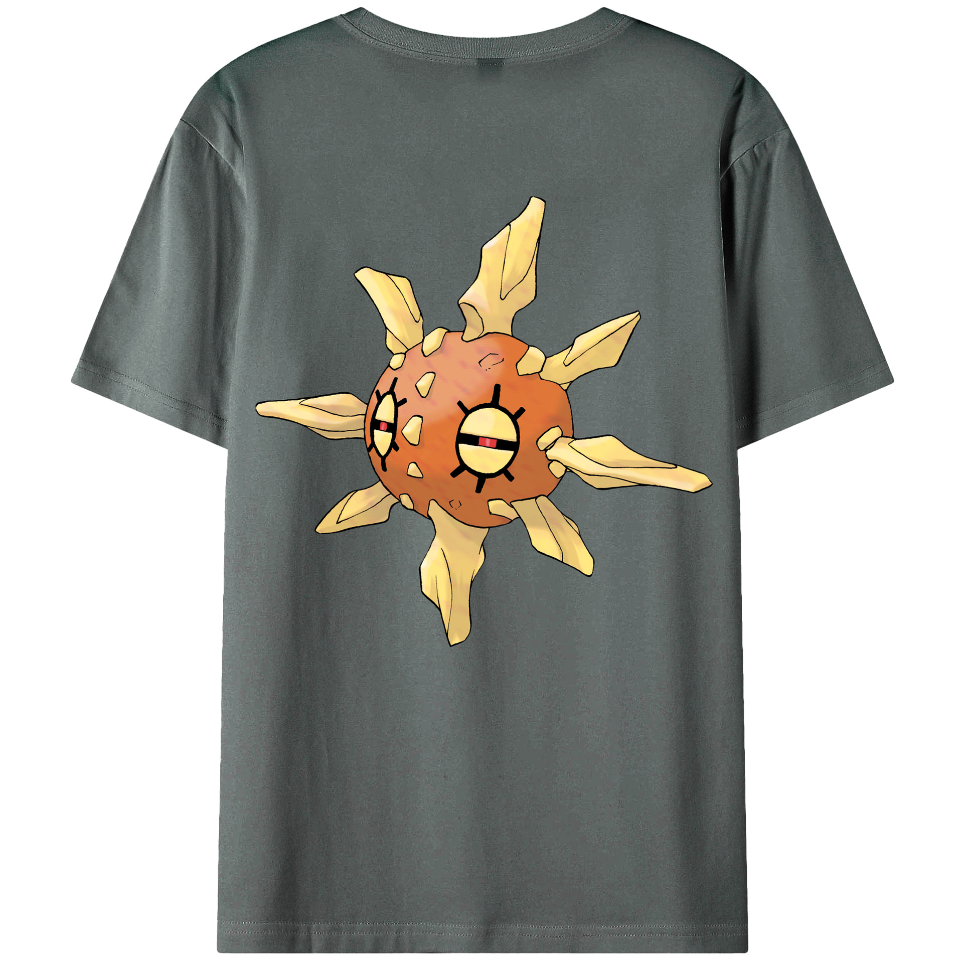 （画像用） ポケットモンスター Pokémon 綿100％ メンズ半袖Tシャツ（バックプリント） 通気性